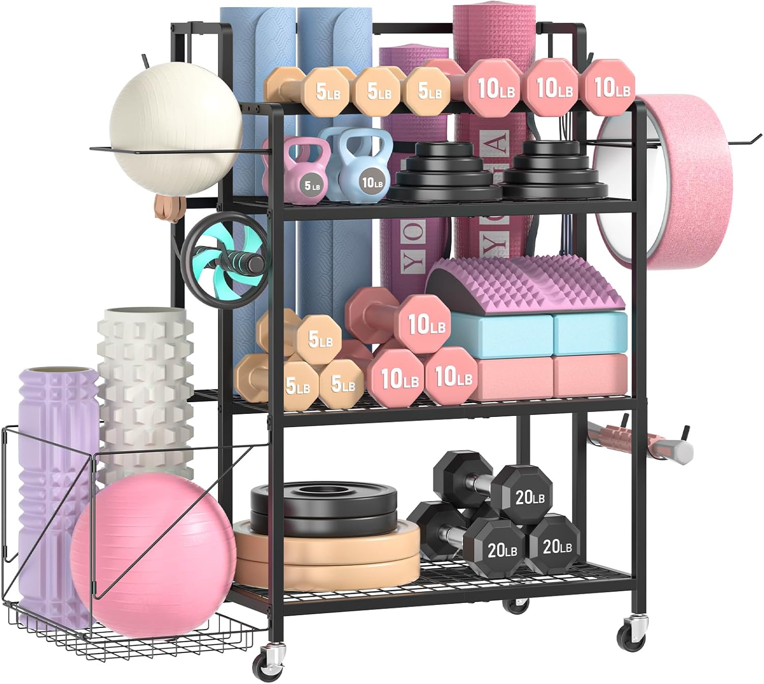 Home Gym Equipments - Organizzatore per Palestra Domestica, Materiale e