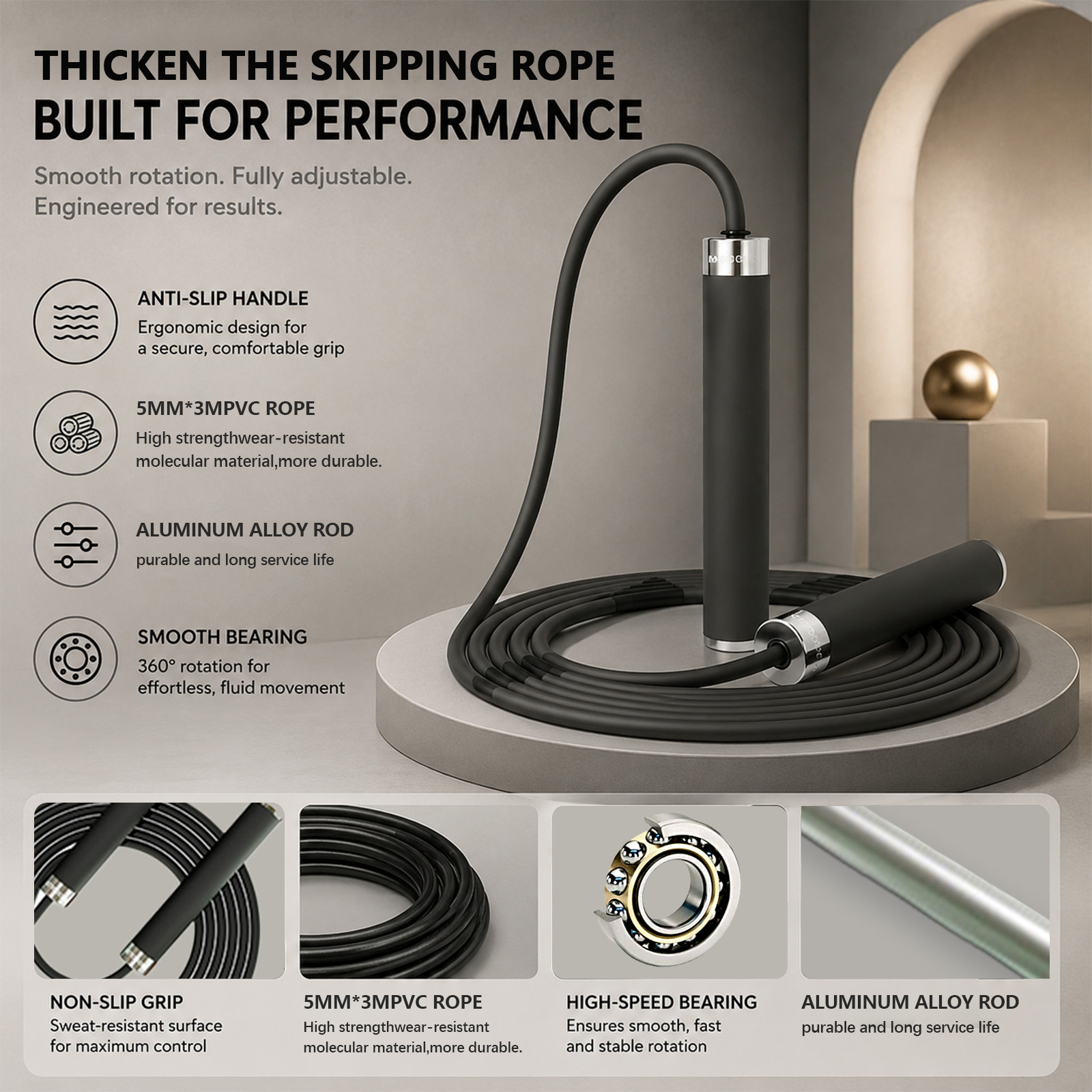 Jump Rope Bearing - Corda per Saltare da Boxe per