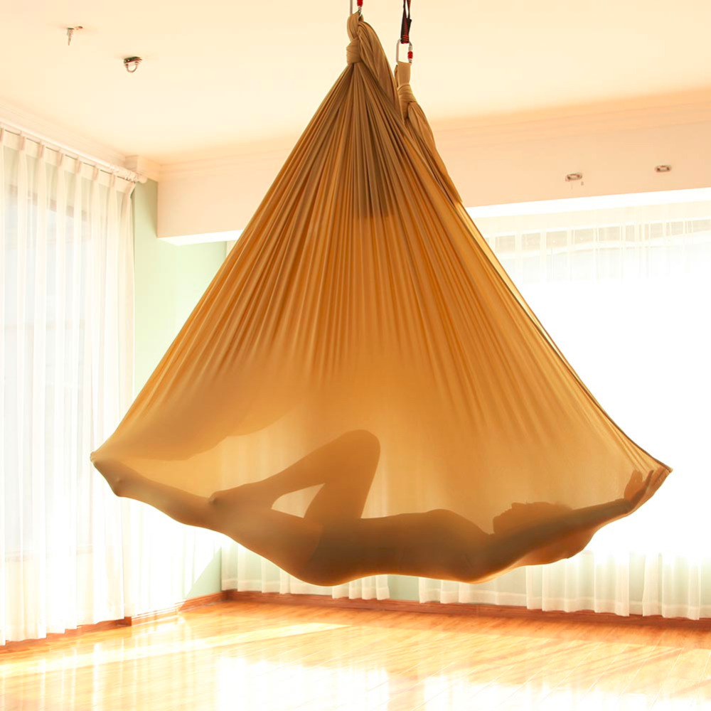 Yoga Trapeze Swing - 5*2.8m Fitness Yoga Stretch Seta Anti-Gravità