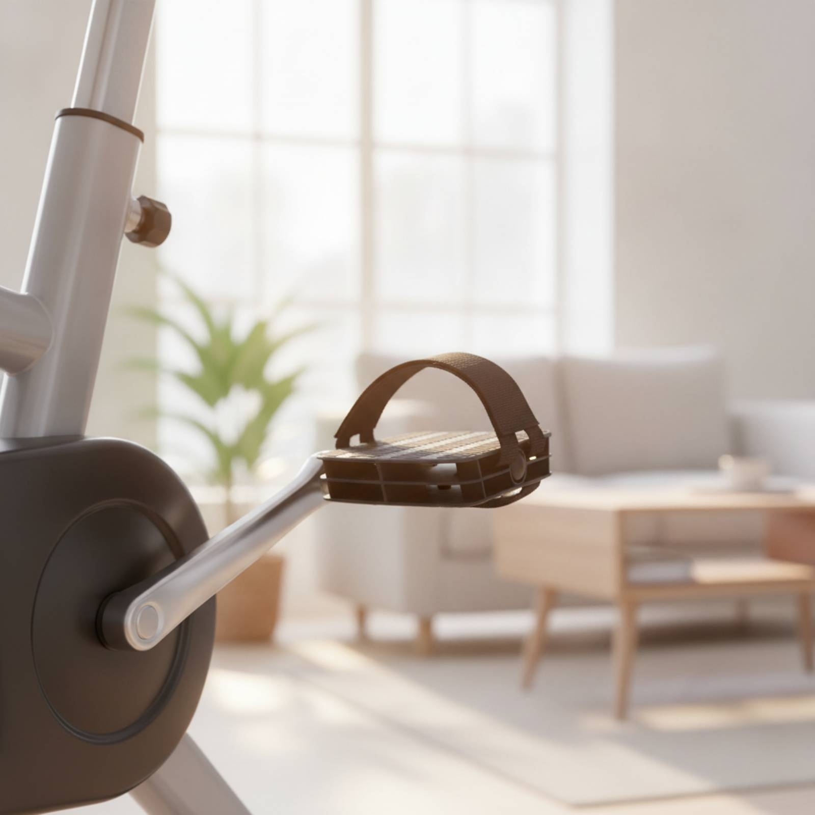 Home Gym Leg - Pedali per cyclette con cinghie, pedali