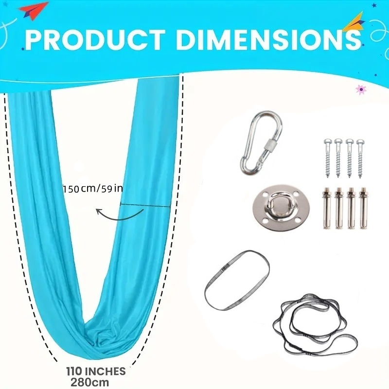 Amaca Elastica 1.5*2.8m per In - Yoga Trapeze Swing recensione e prezzo