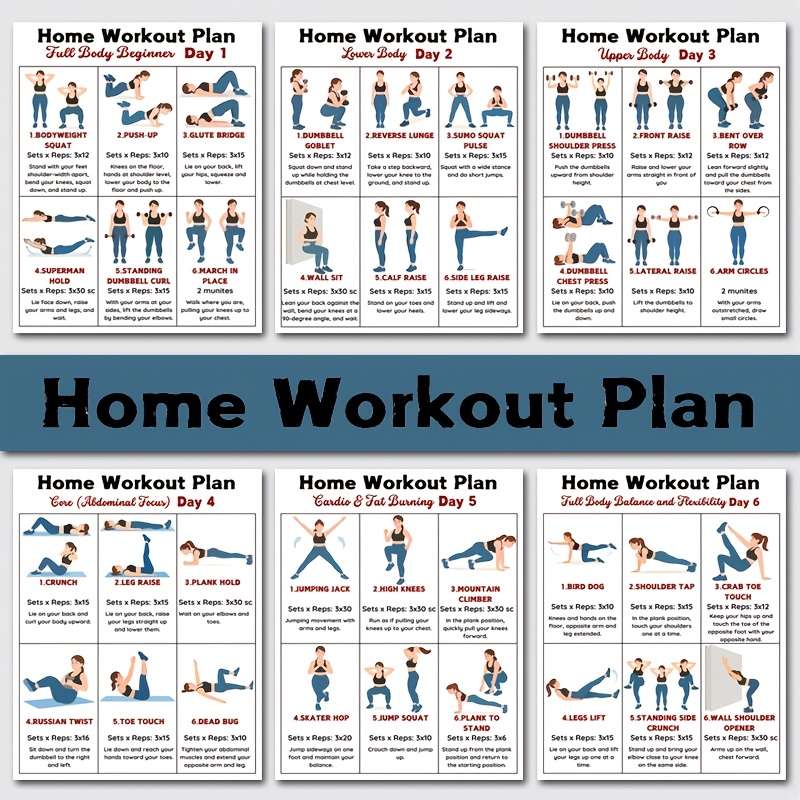6 poster da parete per eserciz - Workout Plan Home Gym recensione e prezzo
