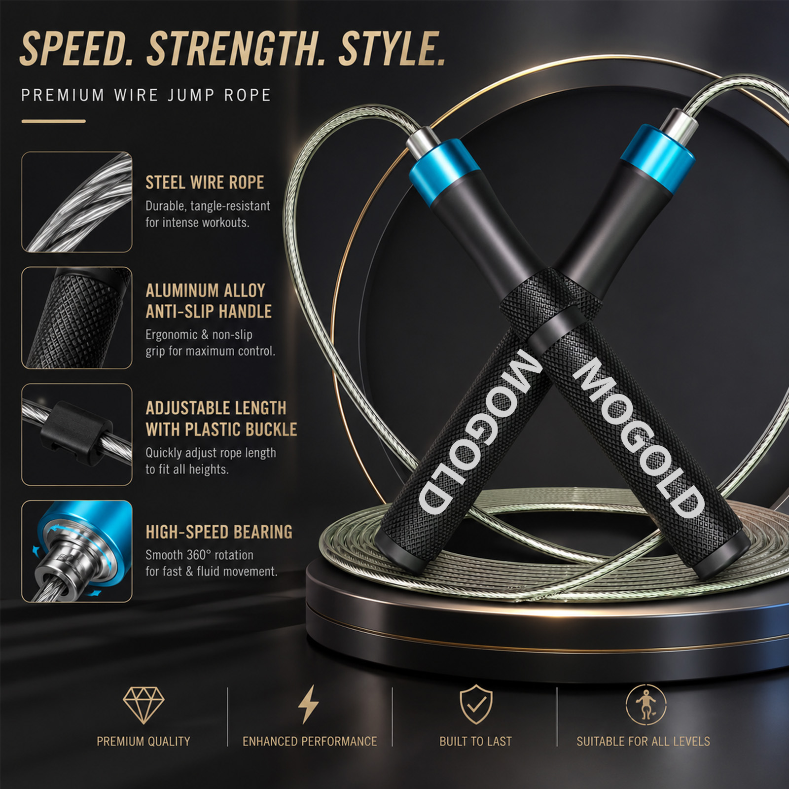 MOGOLD Corda per saltare profe - Jump Rope Bearing recensione e prezzo