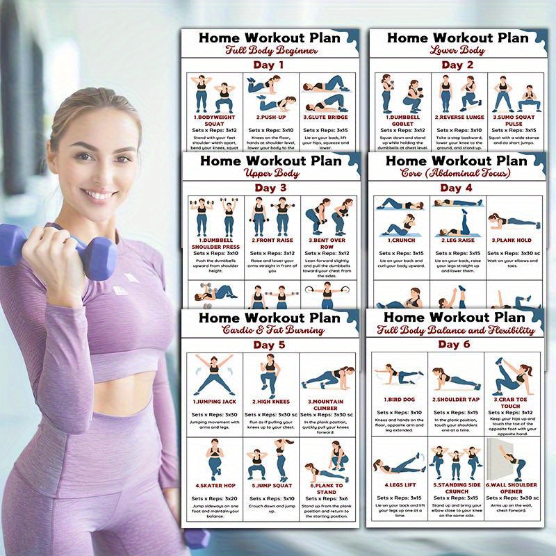 6 poster da parete per il fitn - Workout Plan Home Gym recensione e prezzo