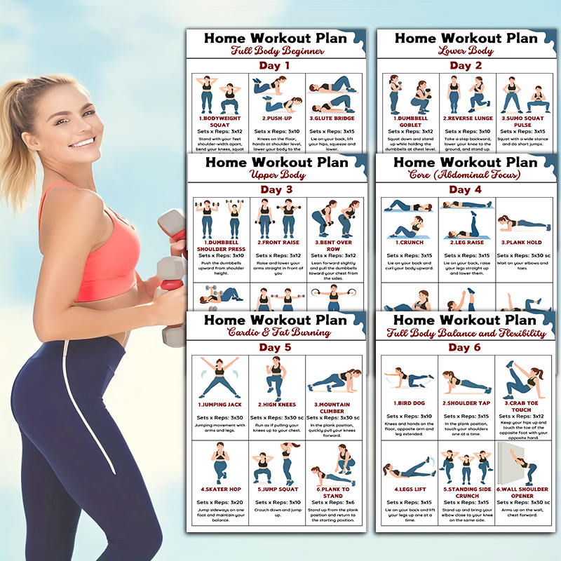 6 poster da parete per il fitn - Workout Plan Home Gym recensione e prezzo