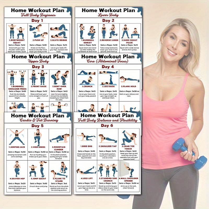6 poster da parete per il fitn - Workout Plan Home Gym recensione e prezzo