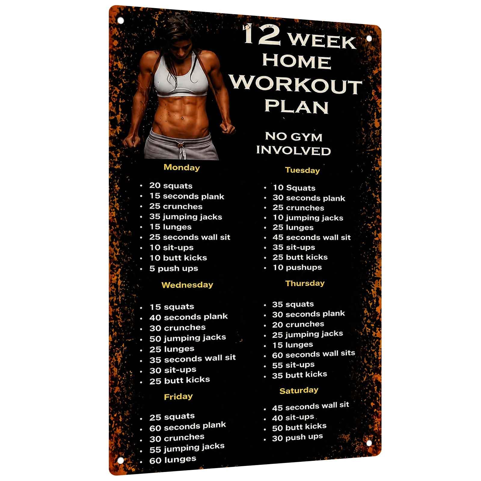 Targa in alluminio per un prog - Workout Plan Home Gym recensione e prezzo